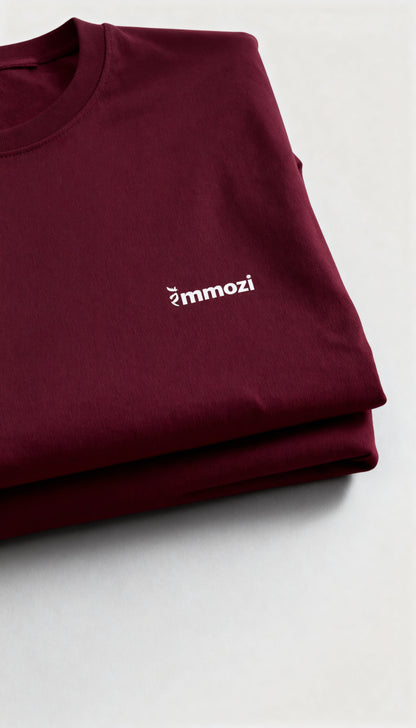 Premium Unisex Oversized Drop Shoulder T-Shirt Maroon – EMMOZI