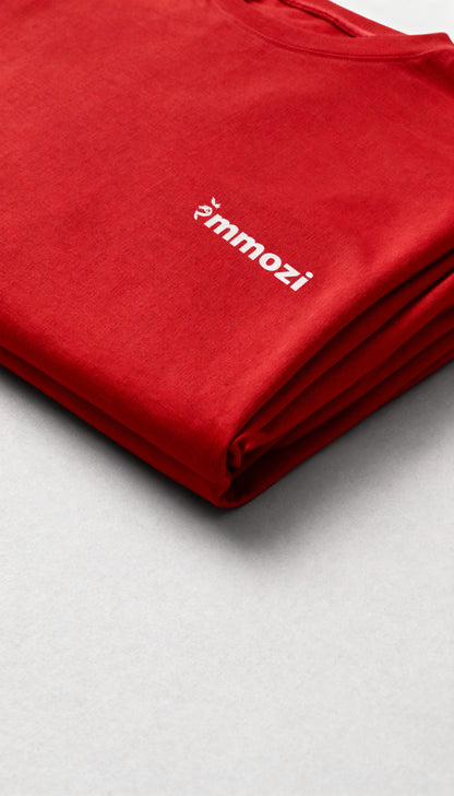 Premium Unisex Oversized Drop Shoulder T-Shirt Red – EMMOZI