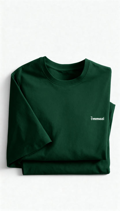 Premium Unisex Oversized Drop Shoulder T-Shirt Bottle Green – EMMOZI