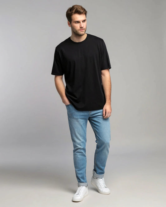 Plain Oversized Tees - Premium Quality Black