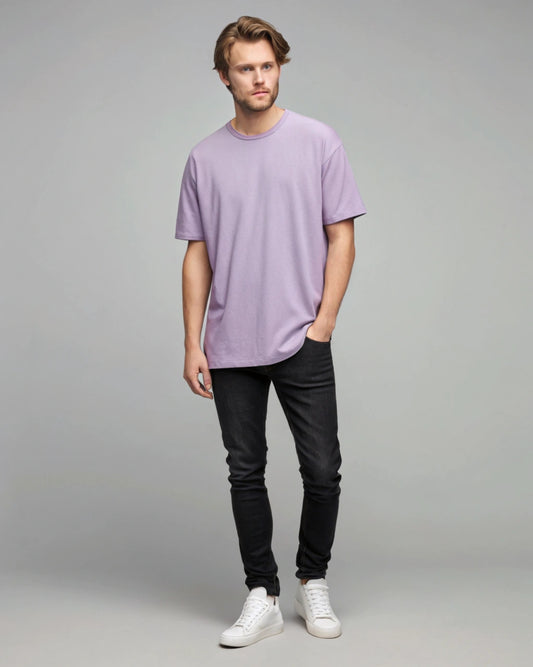 Plain Oversized Tees - Premium Quality Lavender