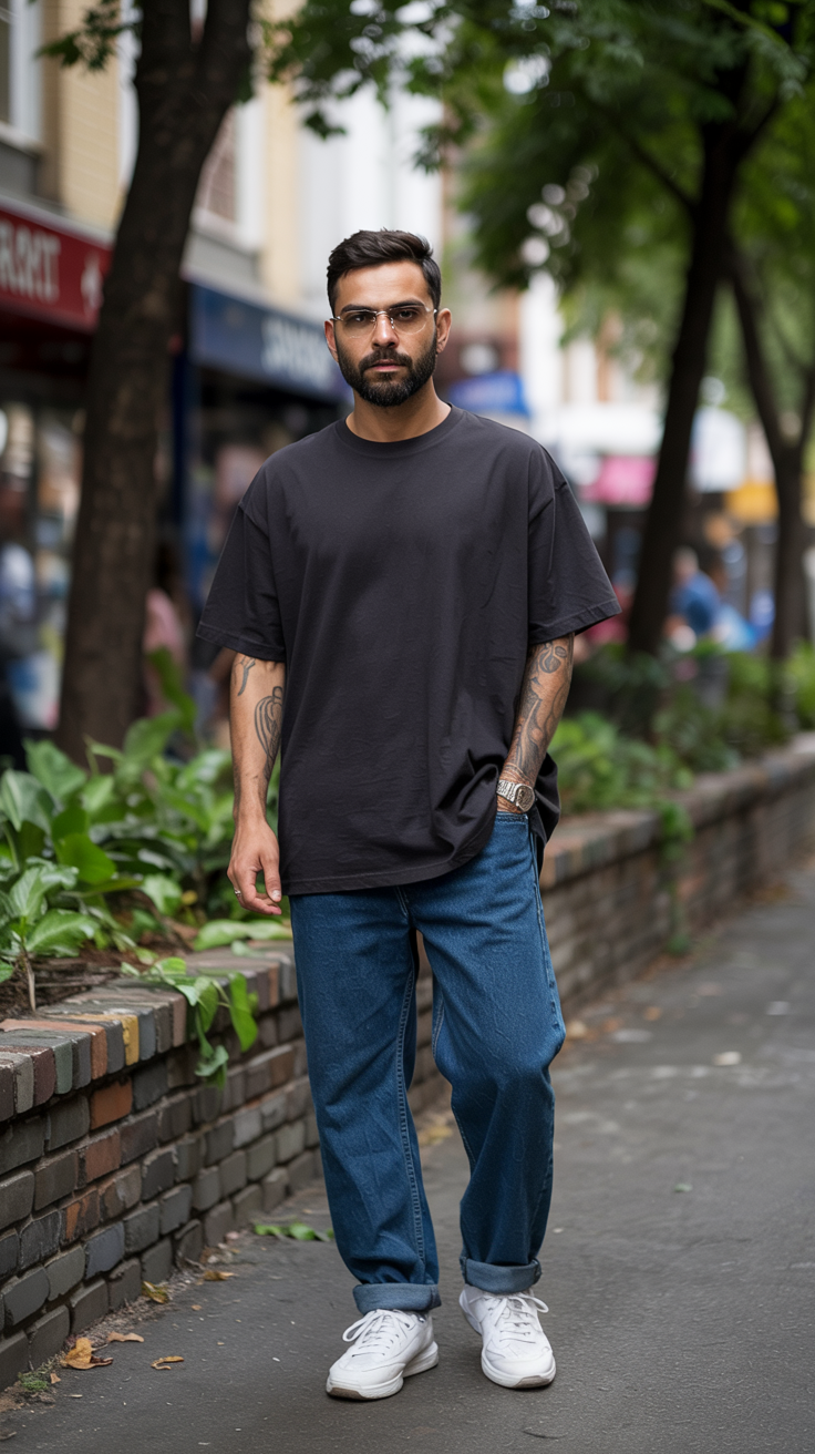 অতি ভক্তি চোৰৰ লক্ষণ - Premium Oversized T-Shirt - Black